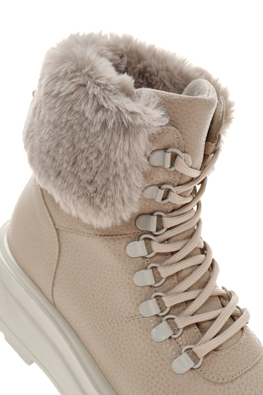 Women's Beige Thick Soled Casual Boots