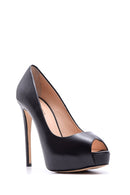 Women's Platform Heeled Leather Shoes | Derimod