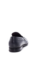 Men's Navy Blue Leather Perforated Loafer | Derimod