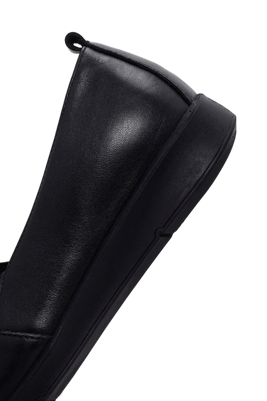 Women's Black Leather Comfort Shoes