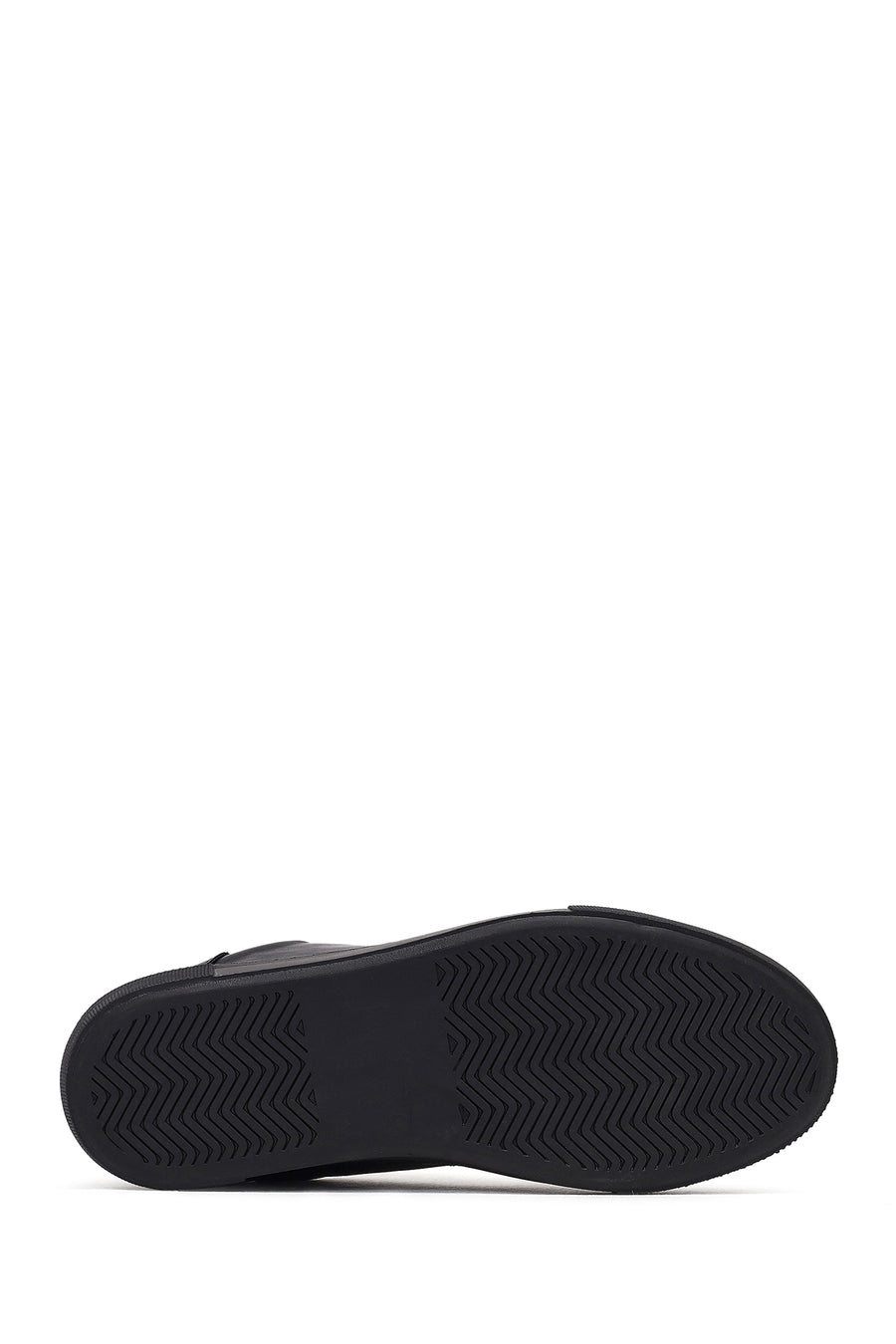 Woman Black Laced Leather Sneakers