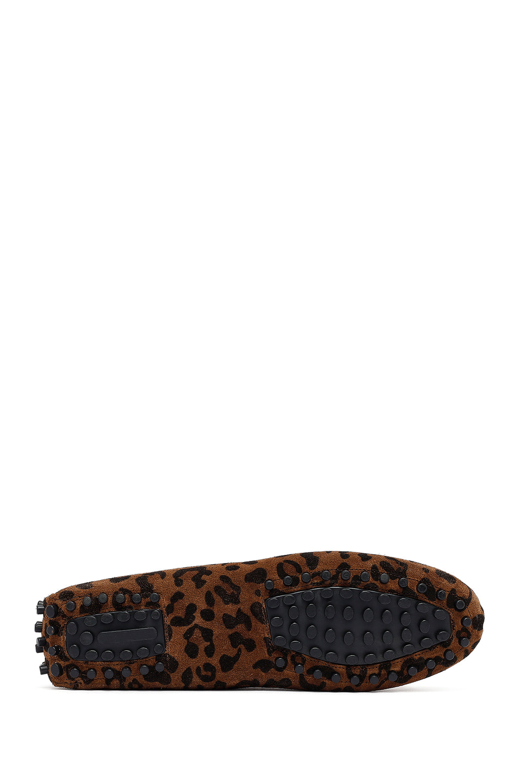 Kadın Leopar Fiyonklu Süet Deri Loafer