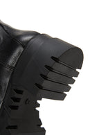 Women's Black Thick Soled Leather Chelsea Boots | Derimod