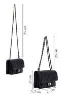 Woman Black Chain Strap Quilted Shoulder Bag | Derimod