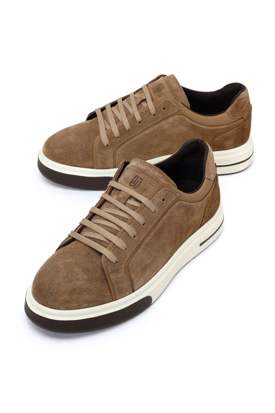 Male Mink Lace-up Thick-Soled Suede Leather Sneaker