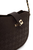 Woman Brown Long-Strap Printed Shoulder Bag | Derimod