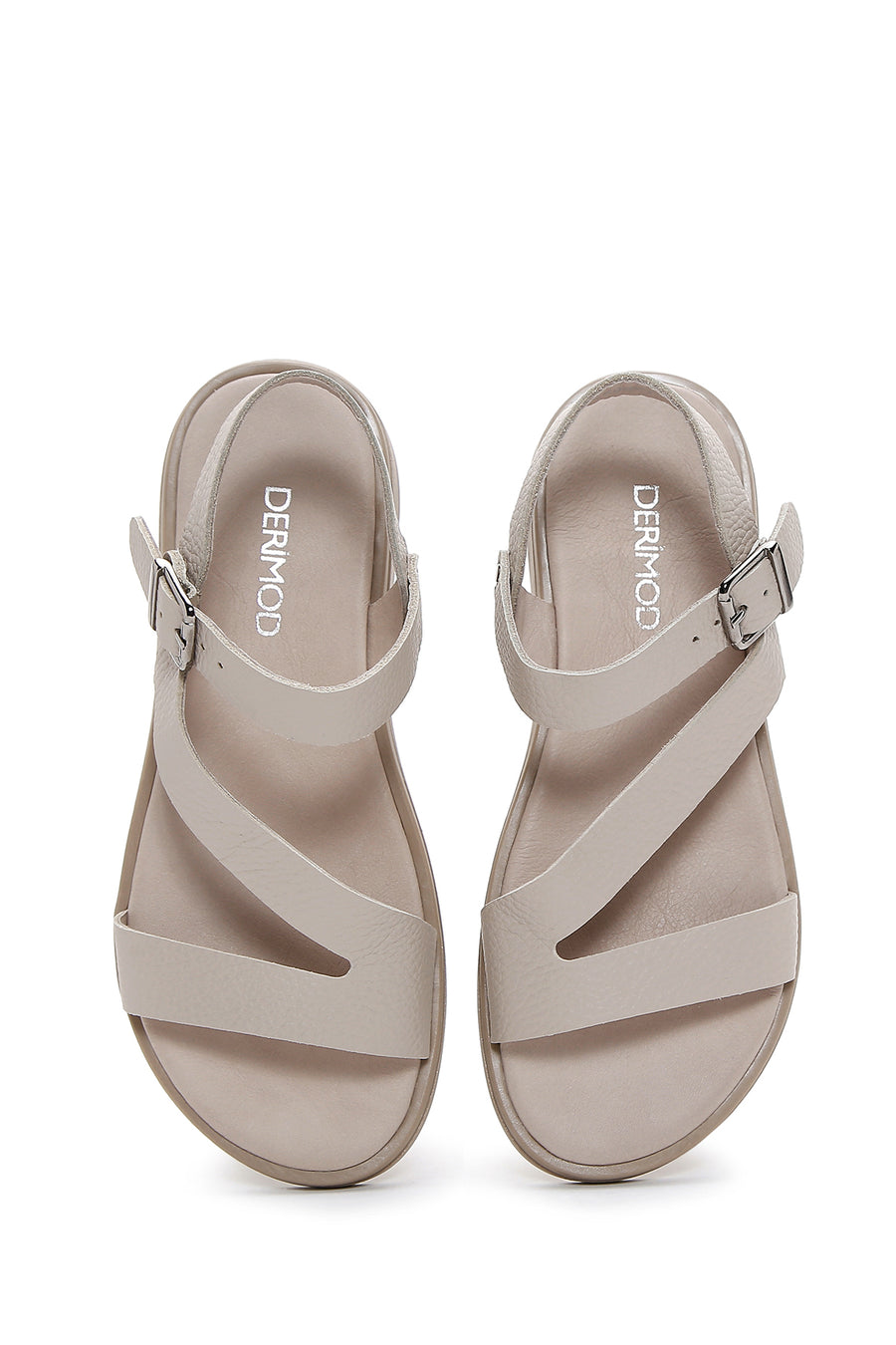 Kadın Vizon Deri Comfort Sandalet