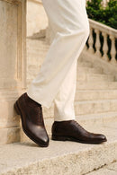 Male Brown Lace-up Leather Casual Shoes | Derimod