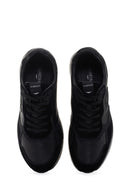 Alberto Guardiani Men's Black Winner Thick Soled Leather Sneaker | Derimod