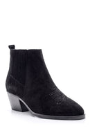 Women's Suede Leather Heeled Boots | Derimod