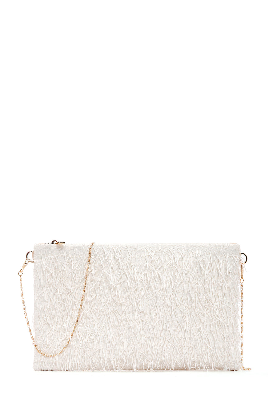 Women's White Long Chain Strap Clutch Bag 25SBD22046F | Derimod