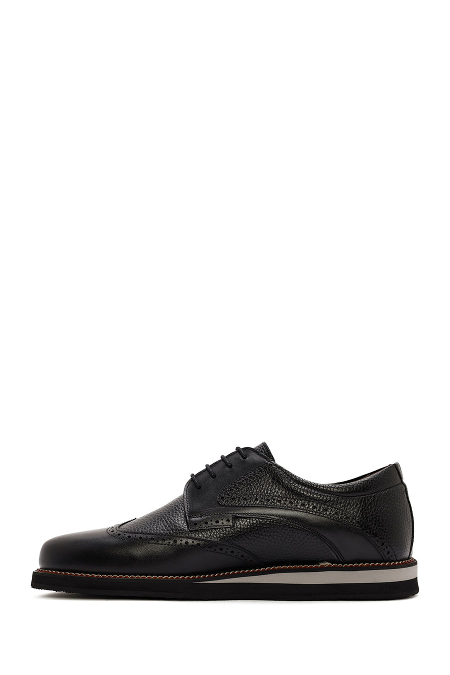 Men's Black Lace Up Leather Casual Shoes