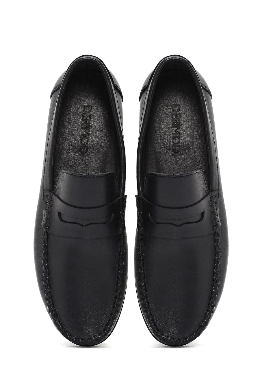 Erkek Siyah Deri Casual Loafer