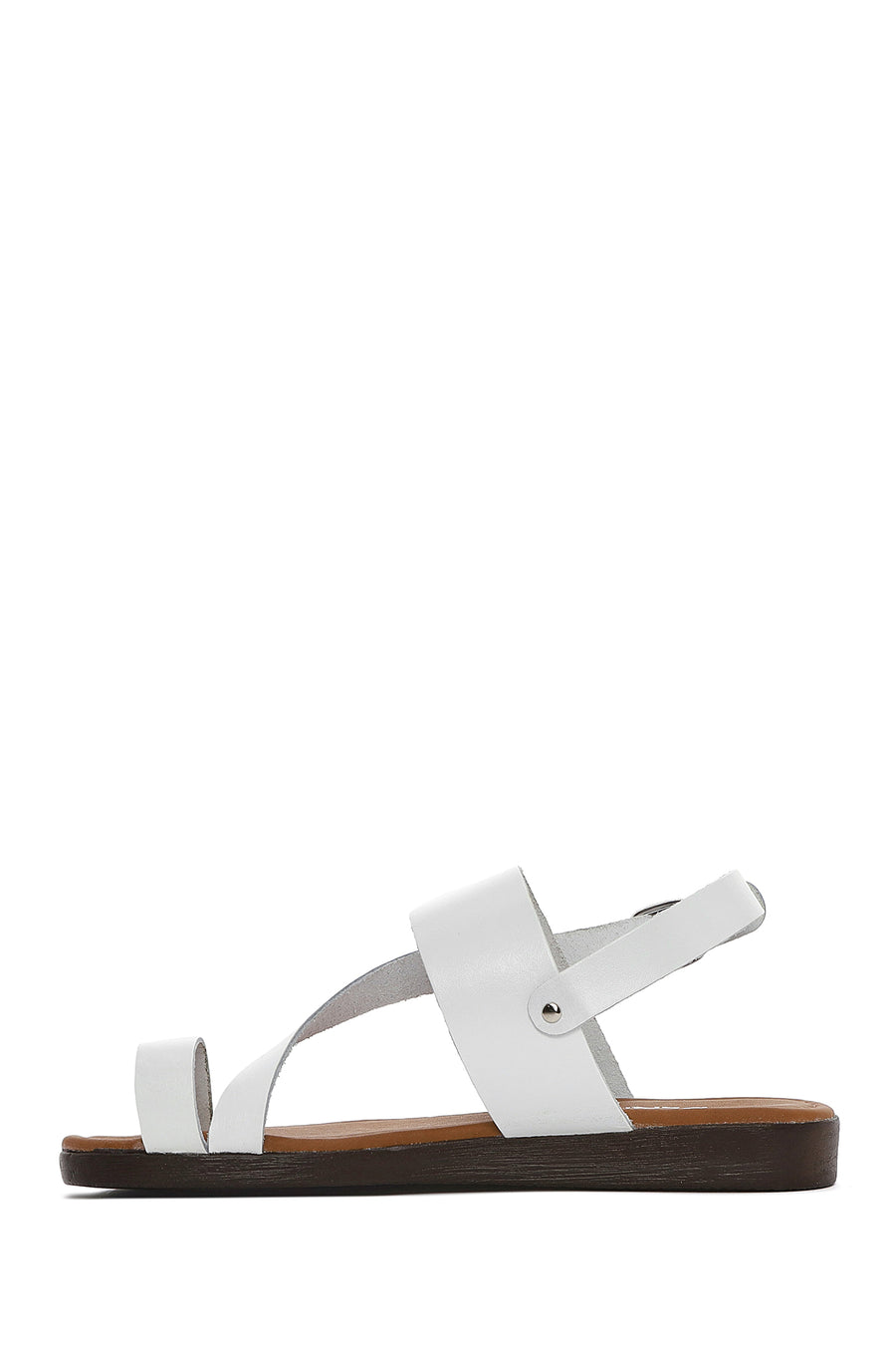 Women's White Flip-Flop Leather Bodrum Sandals