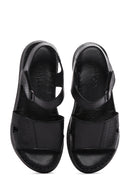Kadın Siyah Deri Comfort Sandalet | Derimod