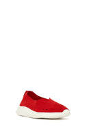 Women's Red Chunky Suede Shoes | Derimod