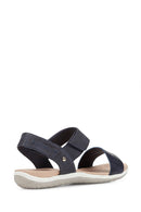 Geox Women Navy Blue D S.Vega F - All Nub. Cow + Me. Le Leather Sandals | Derimod
