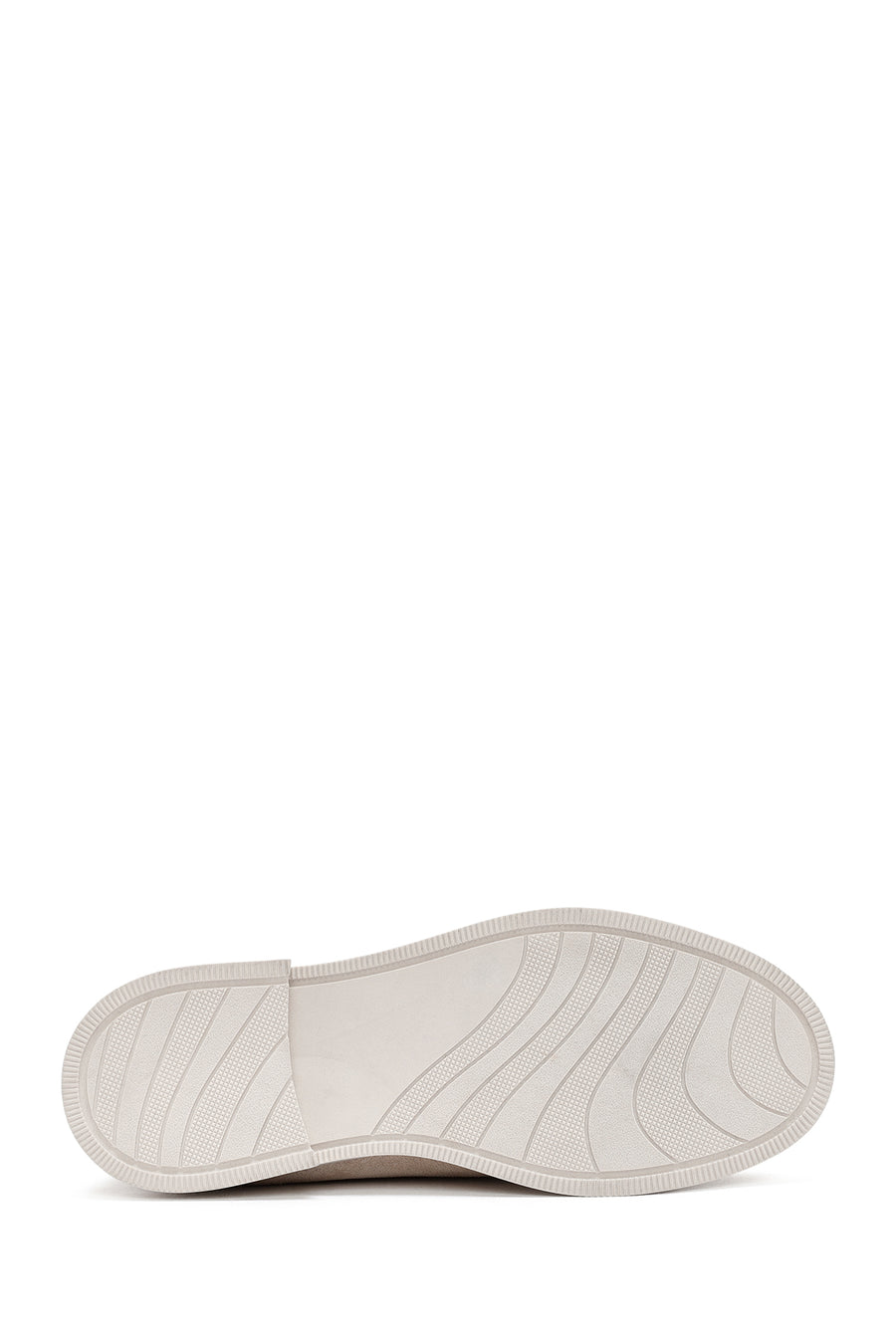 Women's Beige Suede Leather Masculine Loafer