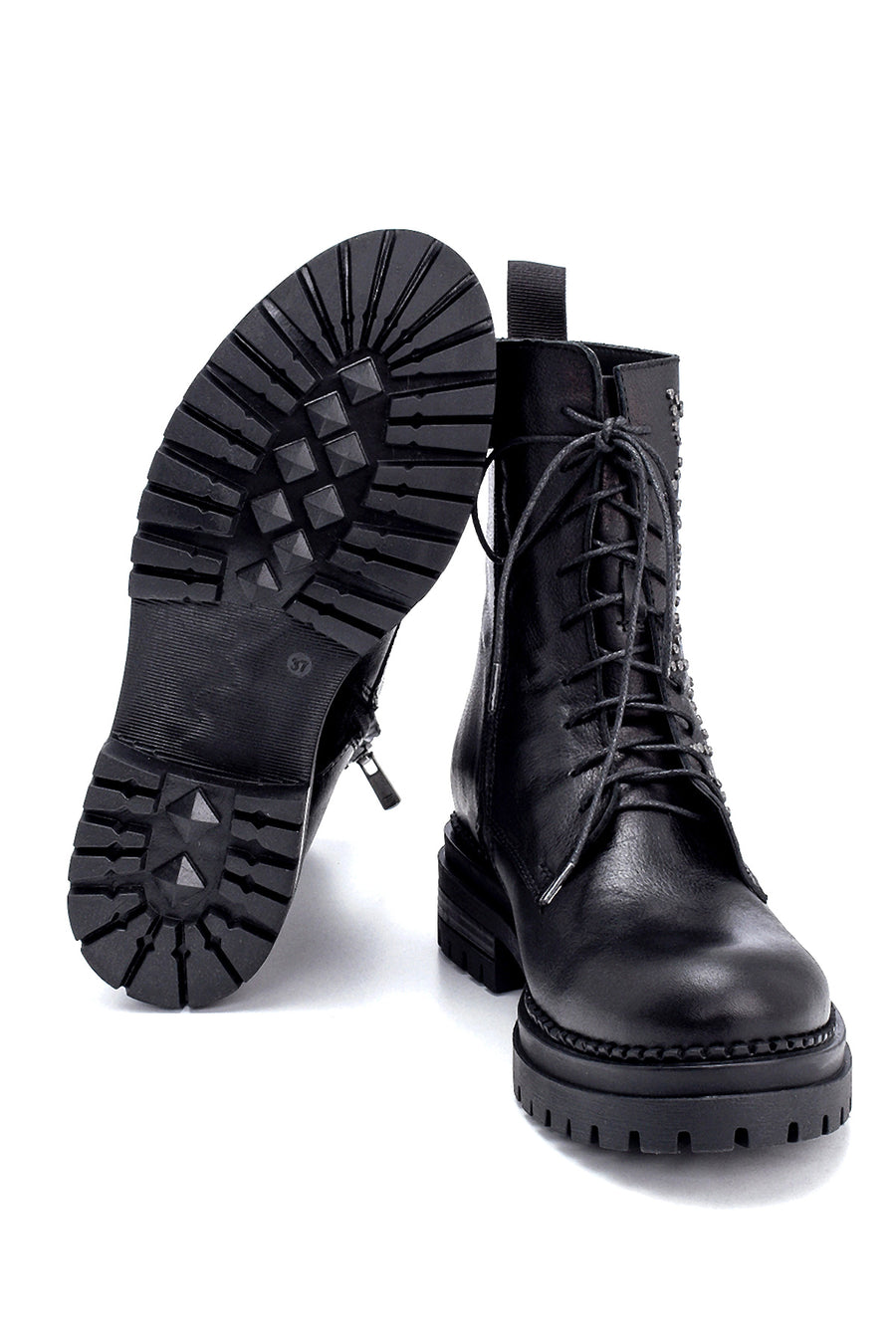 Women's Leather Star Detailed Boots