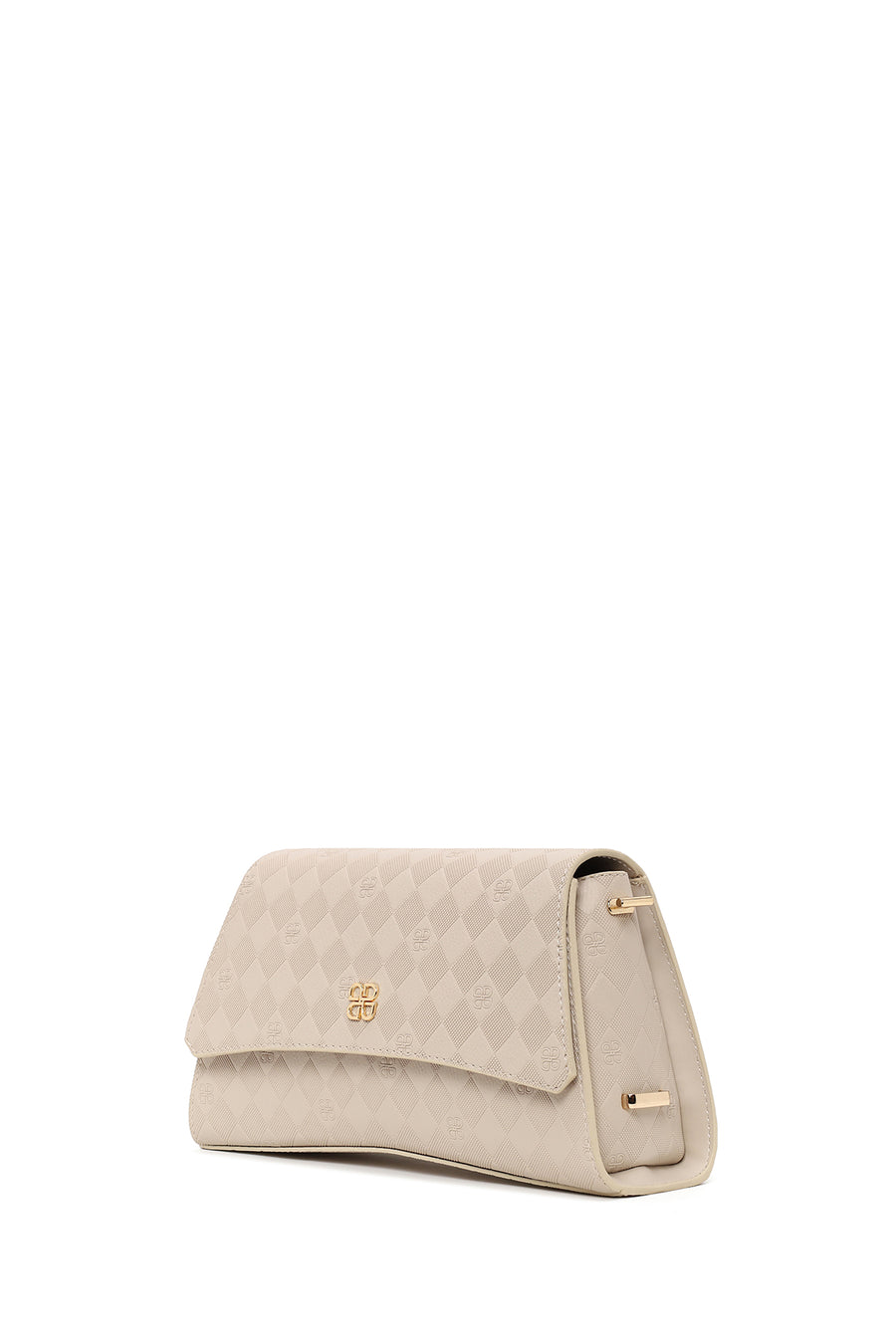 Woman Cream Printed Classic Shoulder Bag