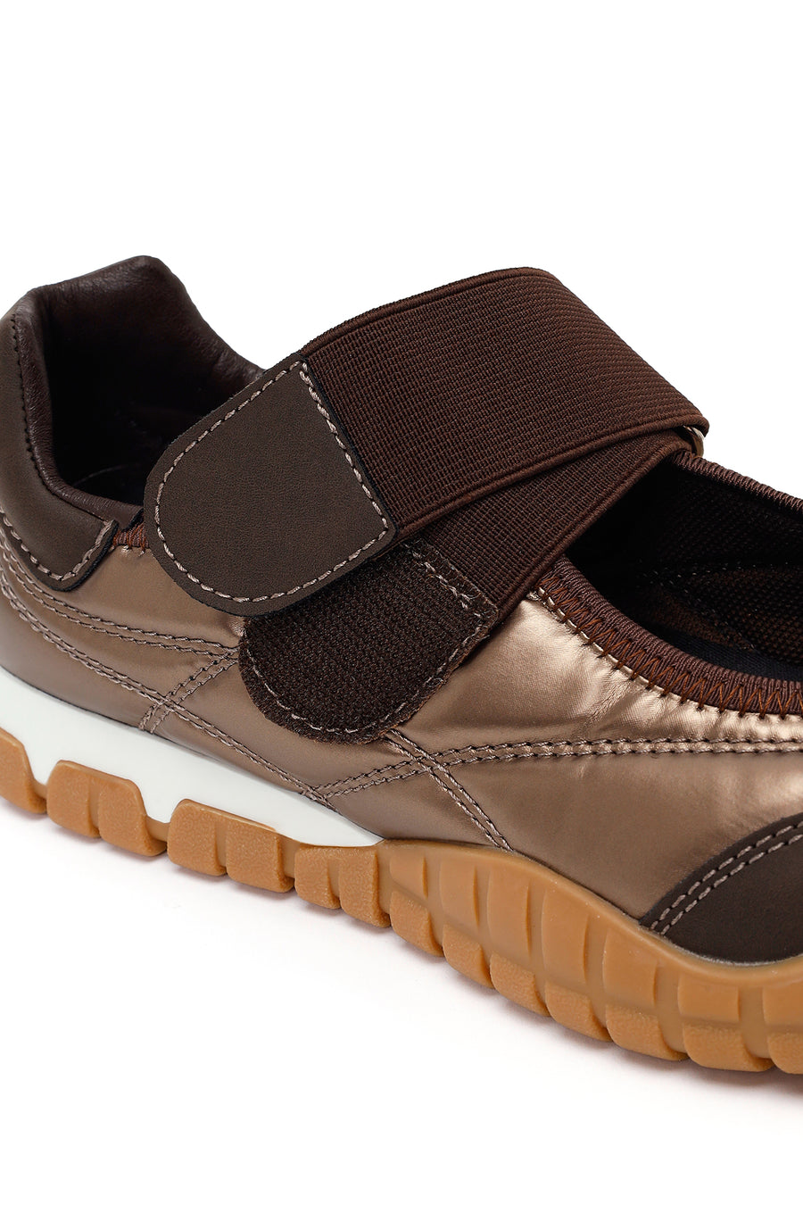 Woman Brown Strappy Sporty Ballerine flats