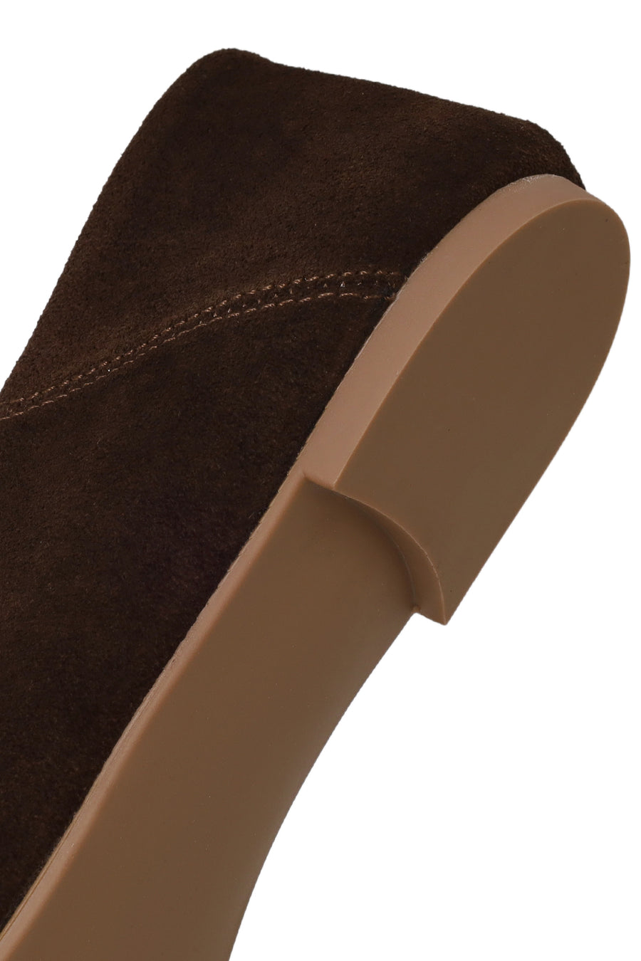 Woman Brown Buckled Suede Masculine Loafer