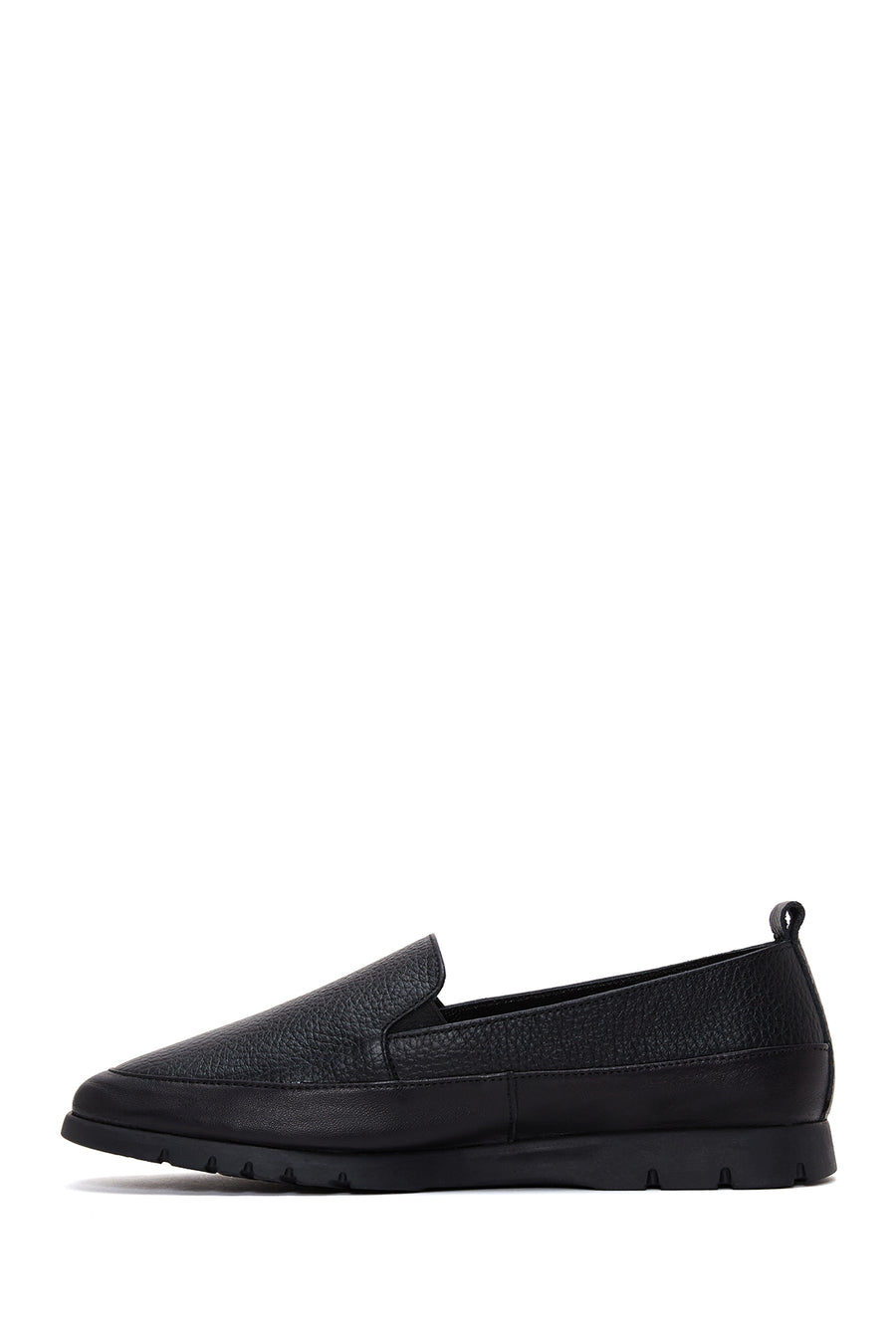 Woman Black Leather Comfort Loafer