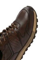 Men's Brown Lace-Up Leather Casual Sneaker | Derimod