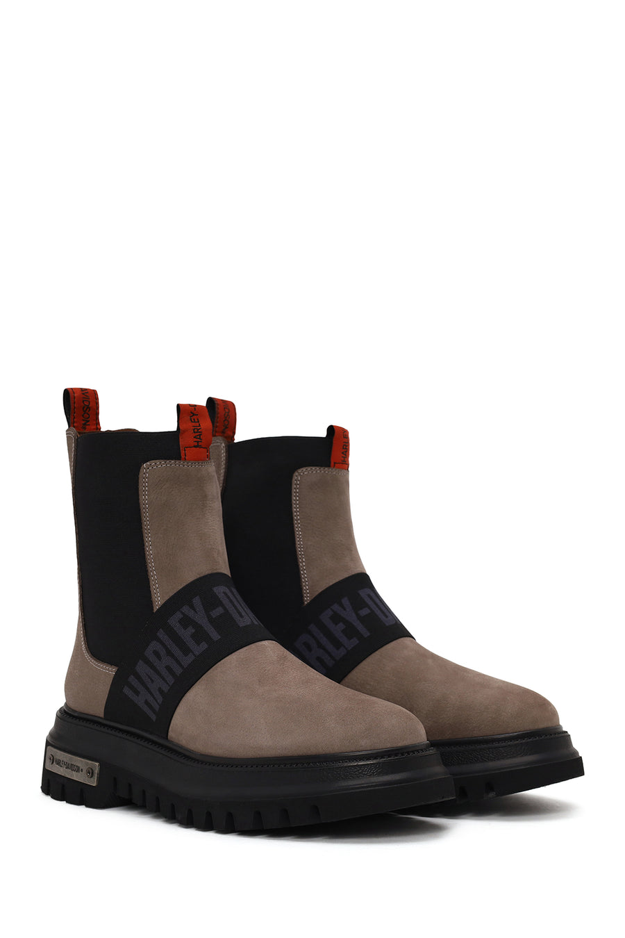 Harley Davidson Woman Mink Nefud Thick-Soled Leather Chelsea Boots