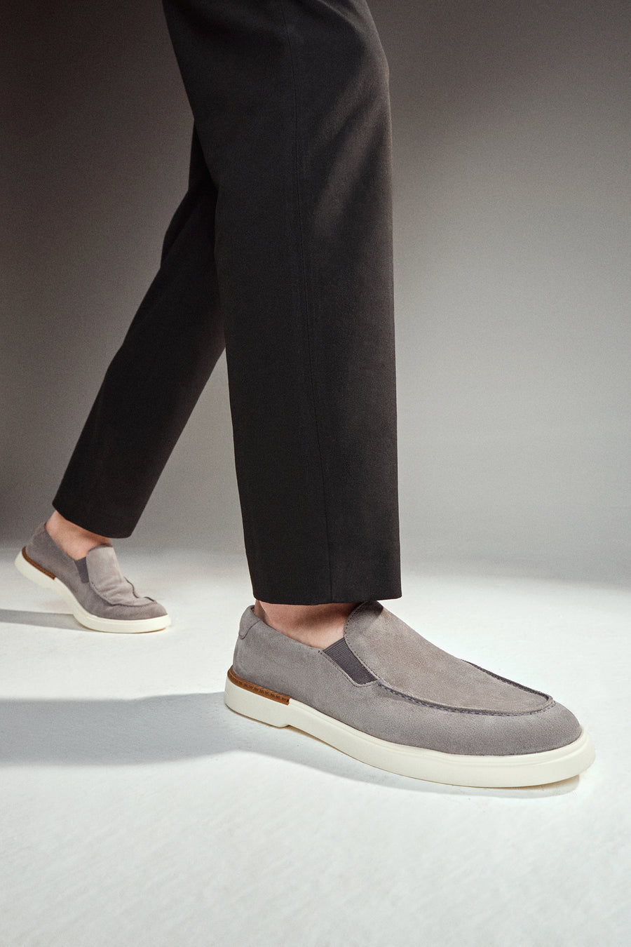 Men's Gray Suede Leather Casual Loafer 25SFD612210 | Derimod