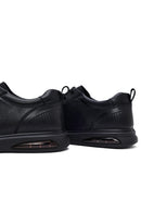 Male Black Lace-Up Leather Sneaker | Derimod