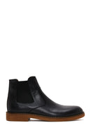 Men's Black Leather Casual Chelsea Boots | Derimod