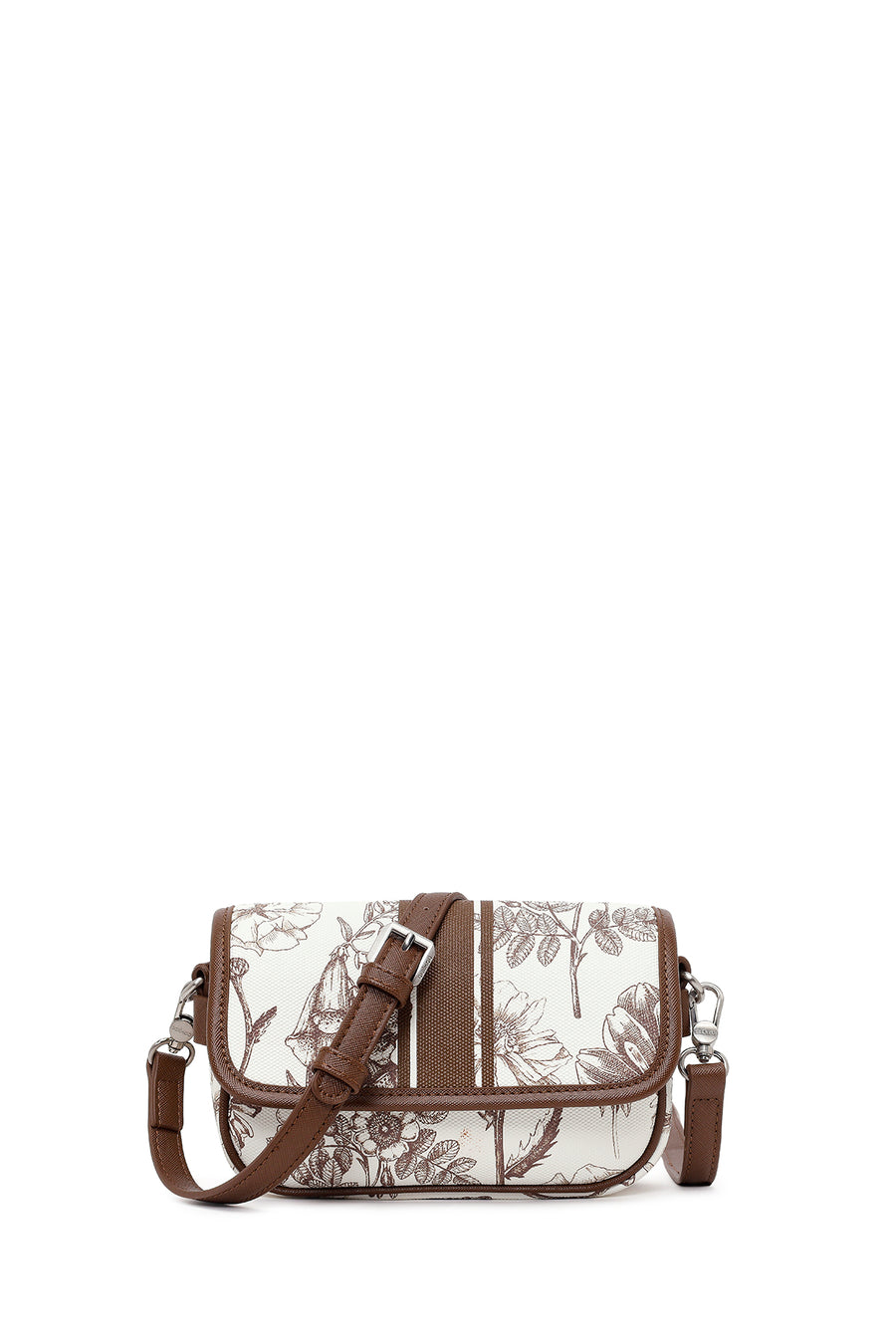Woman Brown Printed Mini Crossbody Bag 26SBD247726 | Derimod