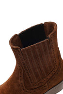 Woman Taba Suet Leather Cowboy Boots | Derimod