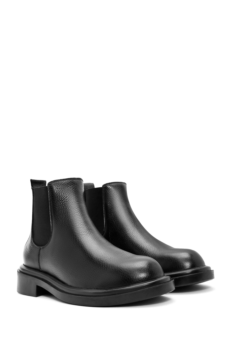 Men's Black Leather Chelsea Boots