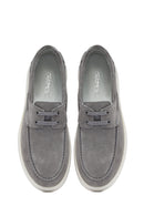 Men's Gray Lace-up Suede Leather Casual Shoes | Derimod