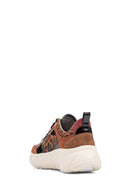 Geox Women's Tan Nebula 2.0 X Lace-Up Chunky Sole Sneaker | Derimod