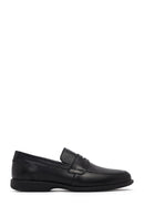 Male Black Leather Classic Loafer | Derimod