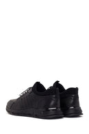 Male Black Lace-up Leather Sneaker | Derimod