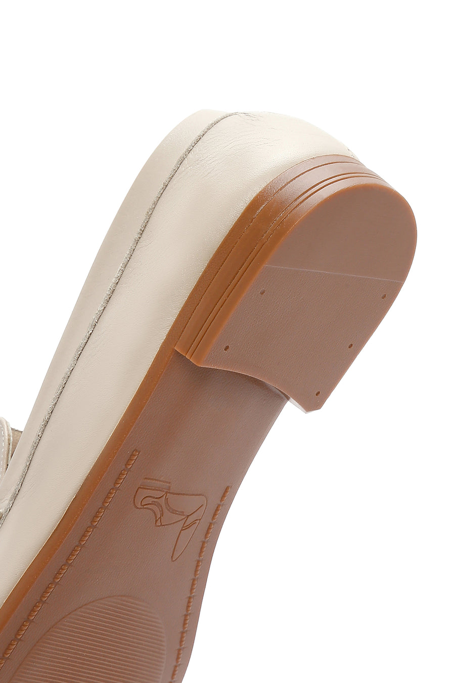 Women's Beige Leather Casual Loafer