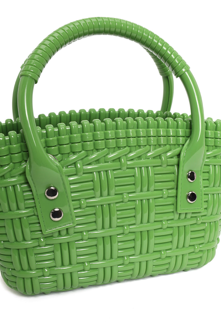 Women's Green Long Strap Mini Jelly Handbag