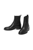 Women's Black Leather Chelsea Boots | Derimod