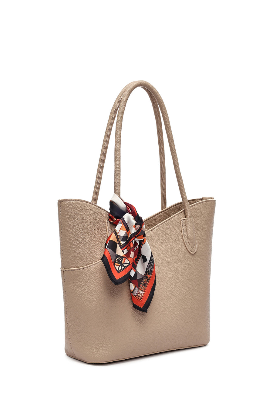 Women's Beige Accessory Detailed Shoulder Bag