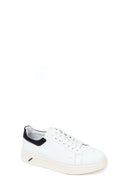 Erkek Beyaz Bağcıklı Deri Sneaker | Derimod