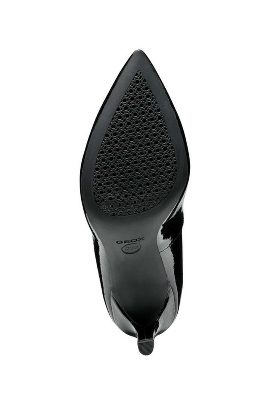 Geox Women's Black Faviola Thin Heeled Patent Leather Stiletto