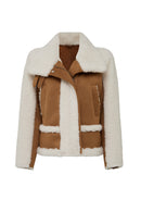 Kaprun Women's Beige Short Teddy Coat | Derimod