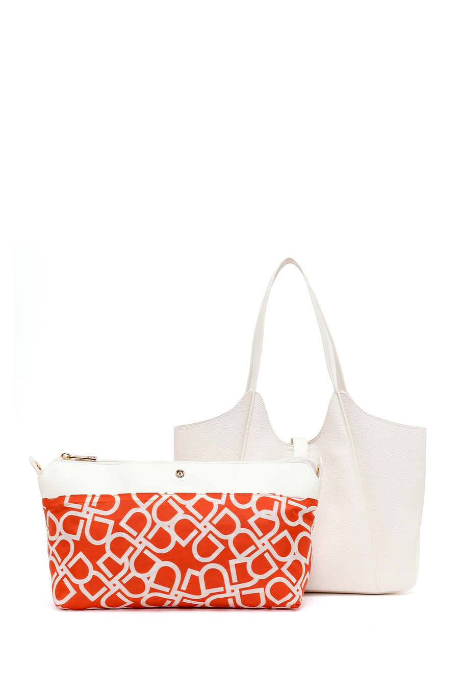 Woman White Long-Strap Shoulder Bag