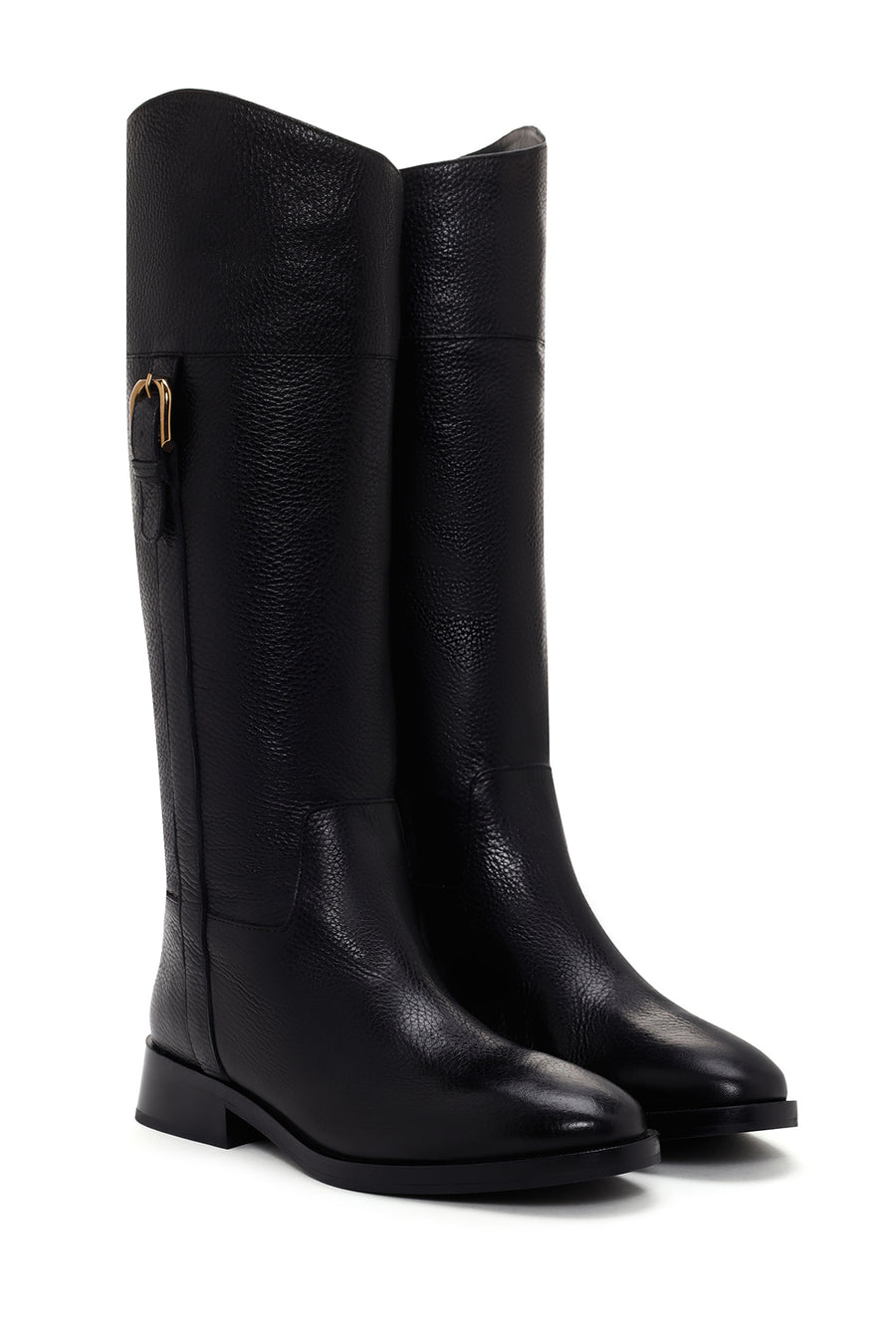 Geox Women's Black Tormalina Zippered Leather Heeled Boots