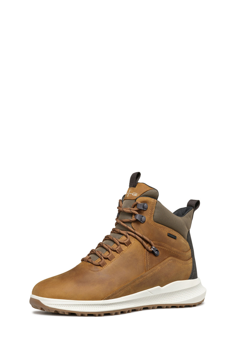 Geox Men's Brown Lace-Up Leather Boat