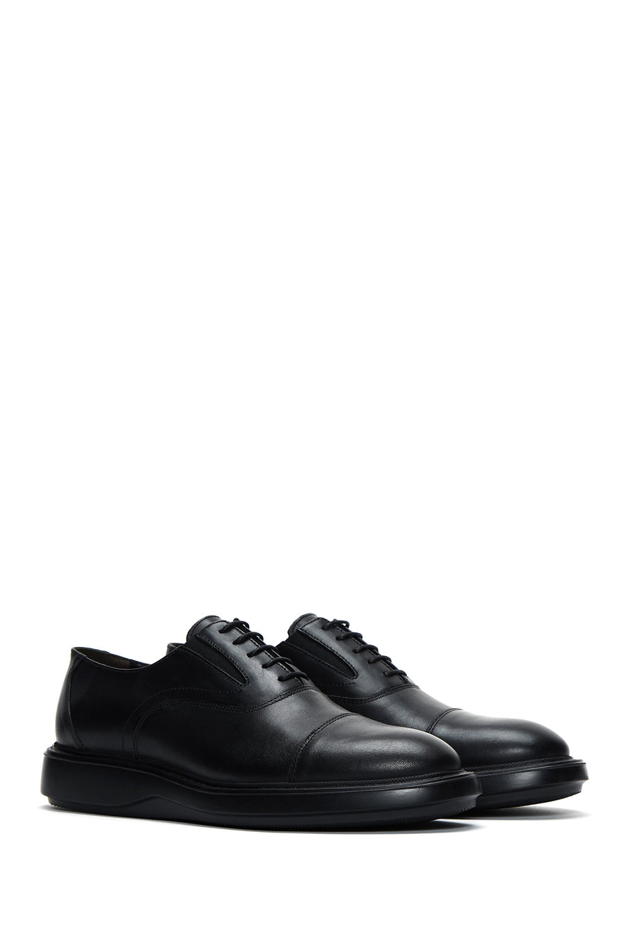 Men's Black Leather Oxford Shoes